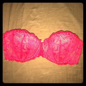 36C PINK VS Strapless Bra